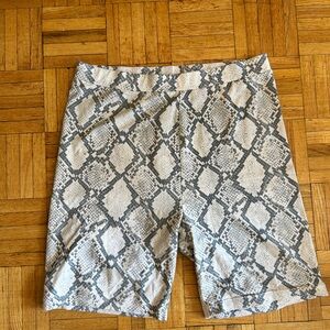 Snake print bike shorts